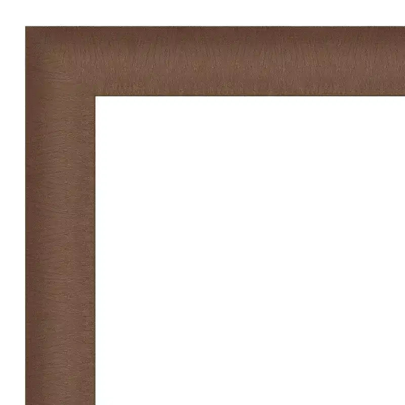 Miroir mural élégant en bronze brossé sans biseau de 43 po x 32 po - : Cadre en polystyrène, quincaillerie de montage incluse
