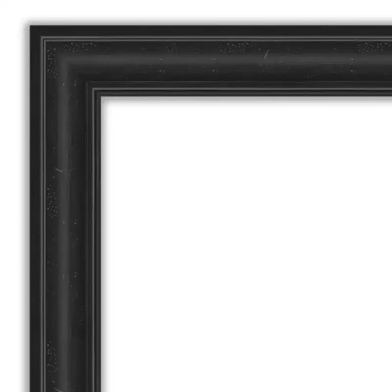 Miroir mural de salle de bain noir Shipwreck non biseauté de 44 po x 33 po - : Rectangle moderne, fixation murale, quincaillerie incluse