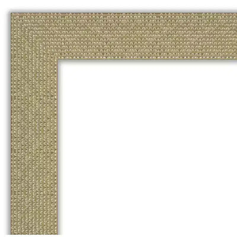 Miroir de porte pleine longueur doré mosaïque non biseauté 18" x 52" - : Suspendable, cadre en polystyrène