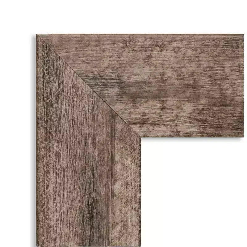 Miroir mural de salle de bain en bois de hibou non biseauté de 42 po x 30 po, marron - : Rectangle moderne, à fixer au mur
