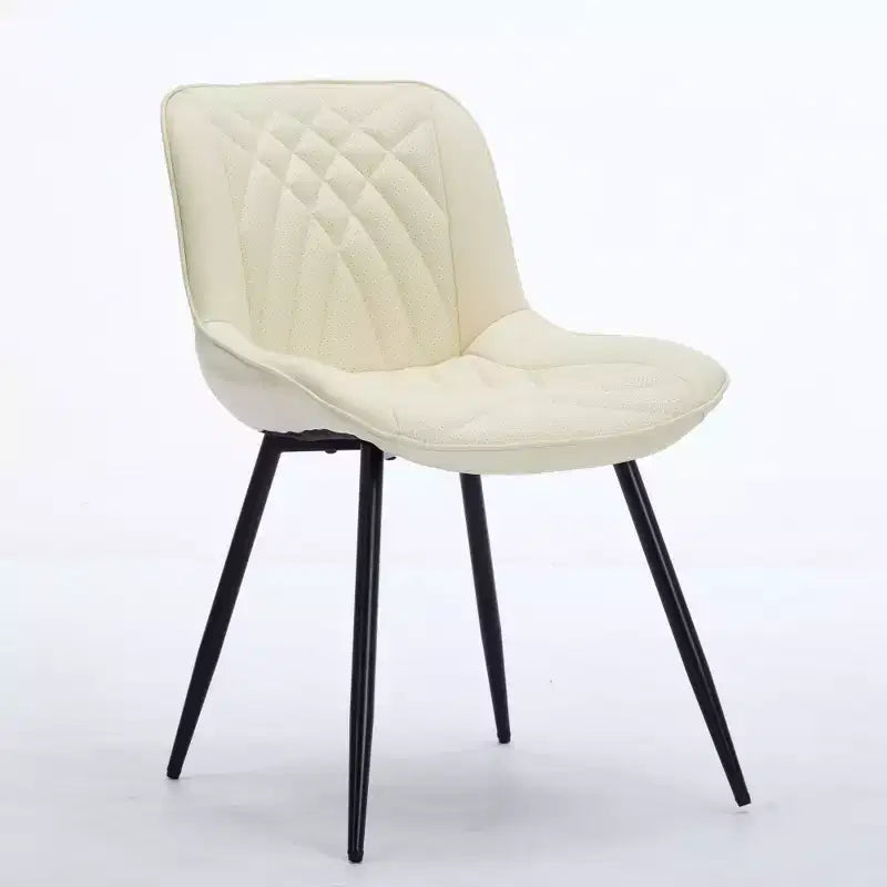 Lot de 2 chaises de salle à manger modernes du milieu du siècle, revêtement en similicuir, confortables pour cuisine et salle à manger