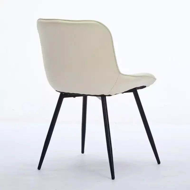 Lot de 2 chaises de salle à manger modernes du milieu du siècle, revêtement en similicuir, confortables pour cuisine et salle à manger
