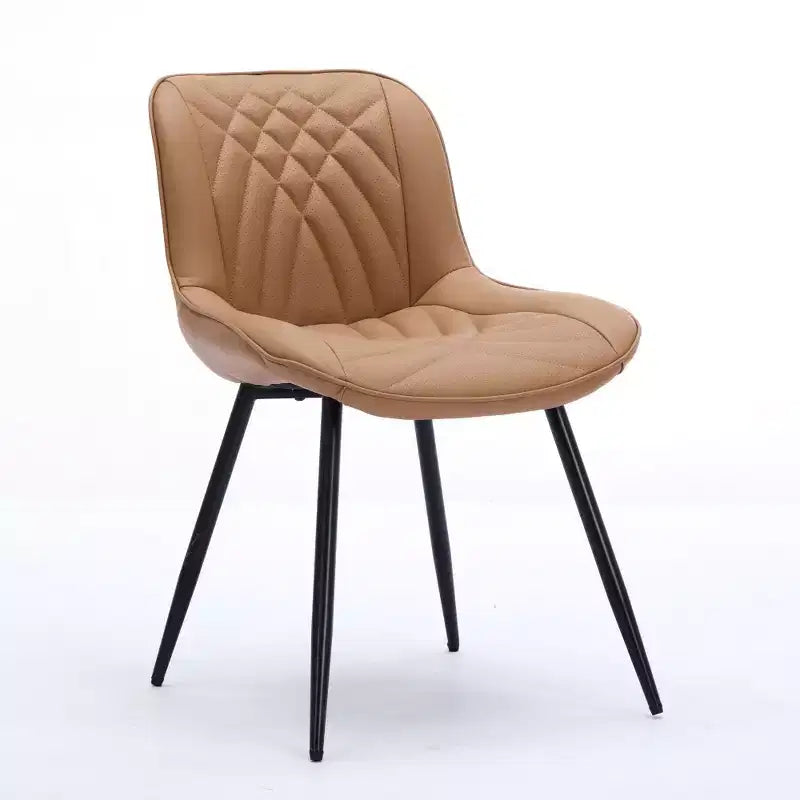 Lot de 2 chaises de salle à manger modernes du milieu du siècle, revêtement en similicuir, confortables pour cuisine et salle à manger