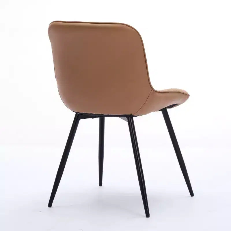 Lot de 2 chaises de salle à manger modernes du milieu du siècle, revêtement en similicuir, confortables pour cuisine et salle à manger