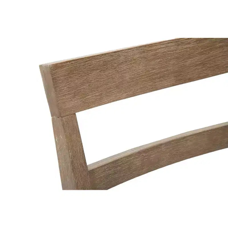 Lot de 2 chaises de salle à manger Boulder Barnwood Wire Brush -: Bois d'hévéa, style ferme, capacité de 136 kg