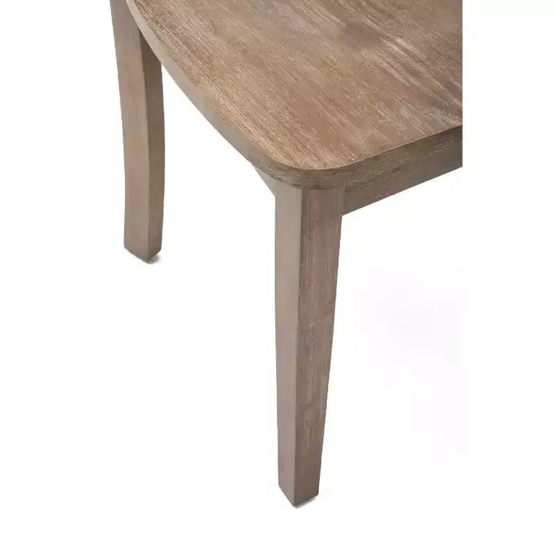 Lot de 2 chaises de salle à manger Boulder Barnwood Wire Brush -: Bois d'hévéa, style ferme, capacité de 136 kg