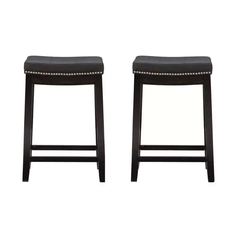 Lot de 2 tabourets de bar hauteur comptoir Claridge -