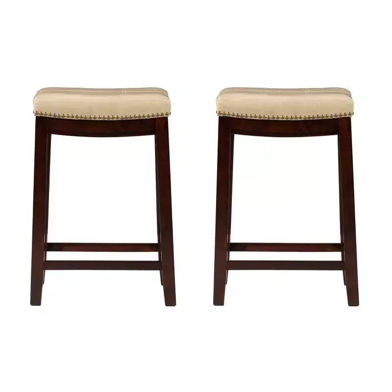 Lot de 2 tabourets de bar hauteur comptoir Claridge -