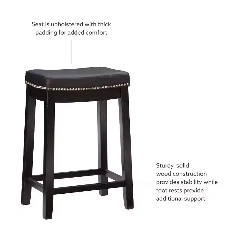 Lot de 2 tabourets de bar hauteur comptoir Claridge -