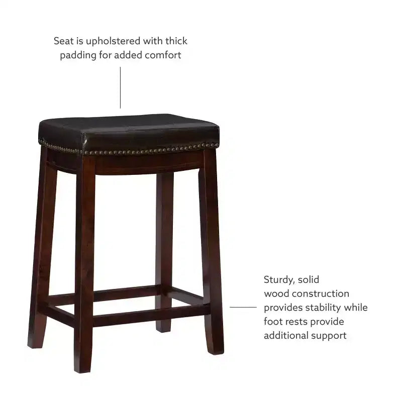 Lot de 2 tabourets de bar hauteur comptoir Claridge -