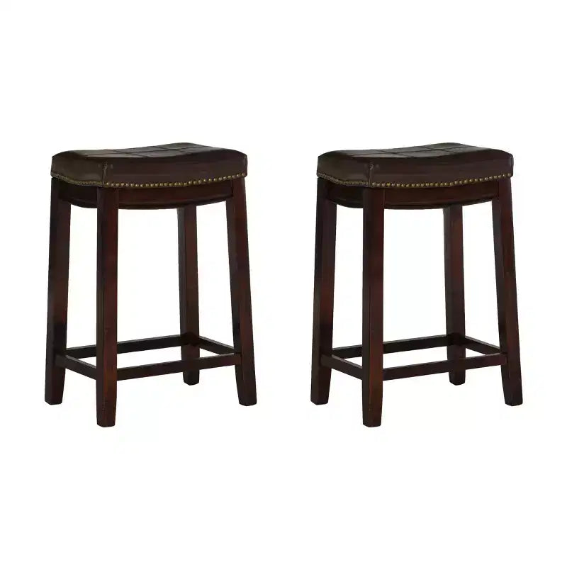 Lot de 2 tabourets de bar hauteur comptoir Claridge -
